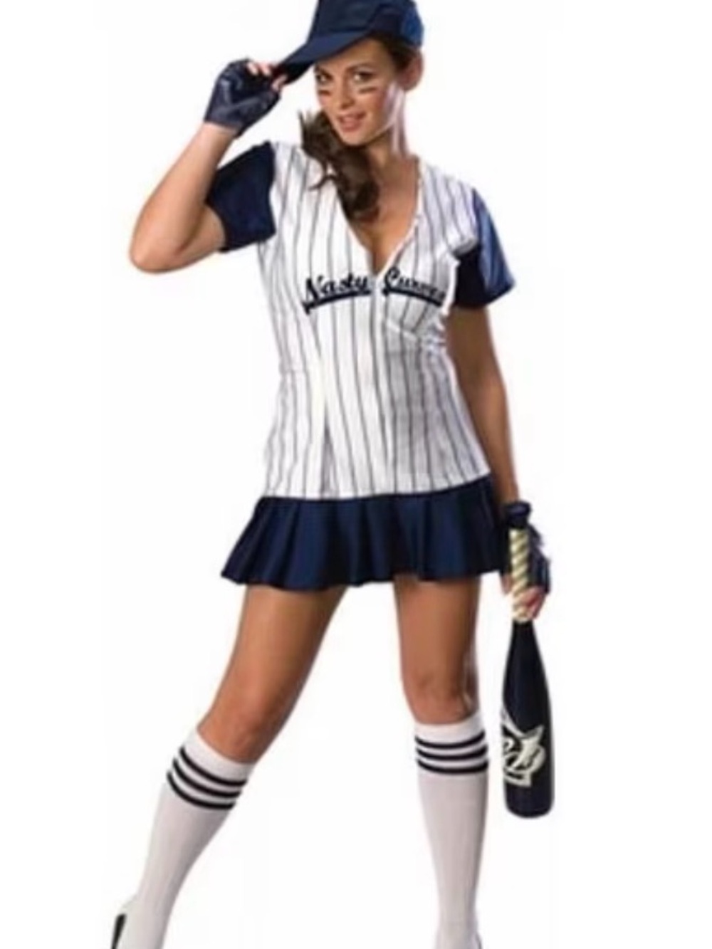 Women's Navy and White Baseball Costume Dress